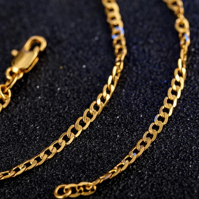 18K Gold 2mm Sideways Chain