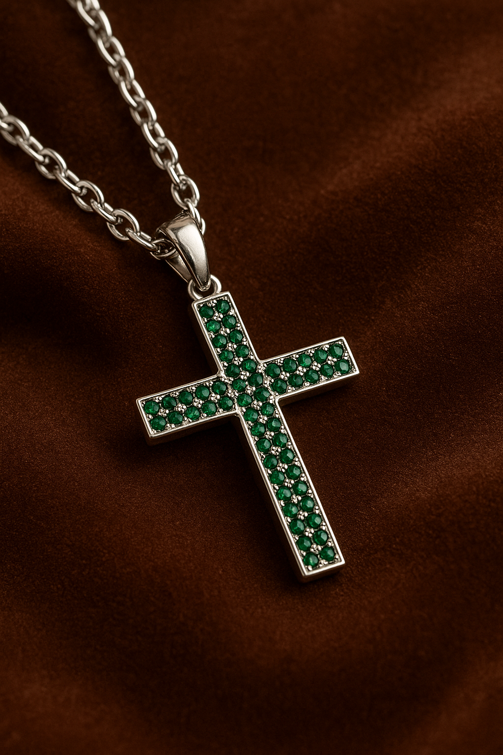 Tsavorite Cross Pendant – Symbol of Faith & Elegance