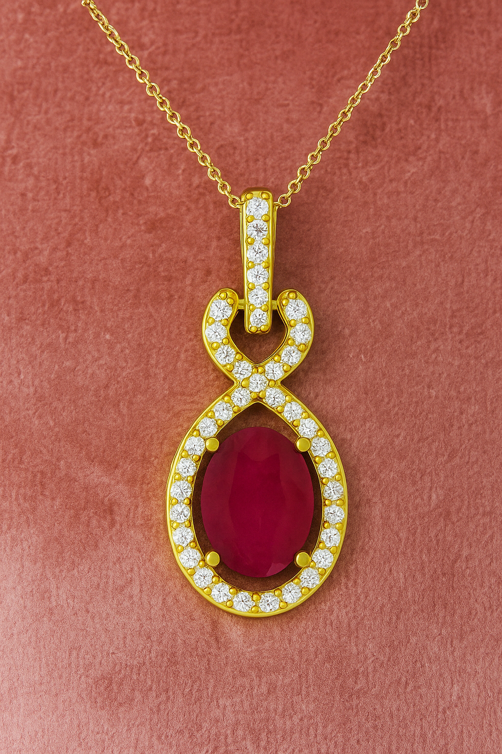  ✨ Custom Gemstone Halo Pendant – Crafted for Your Unique Style ✨