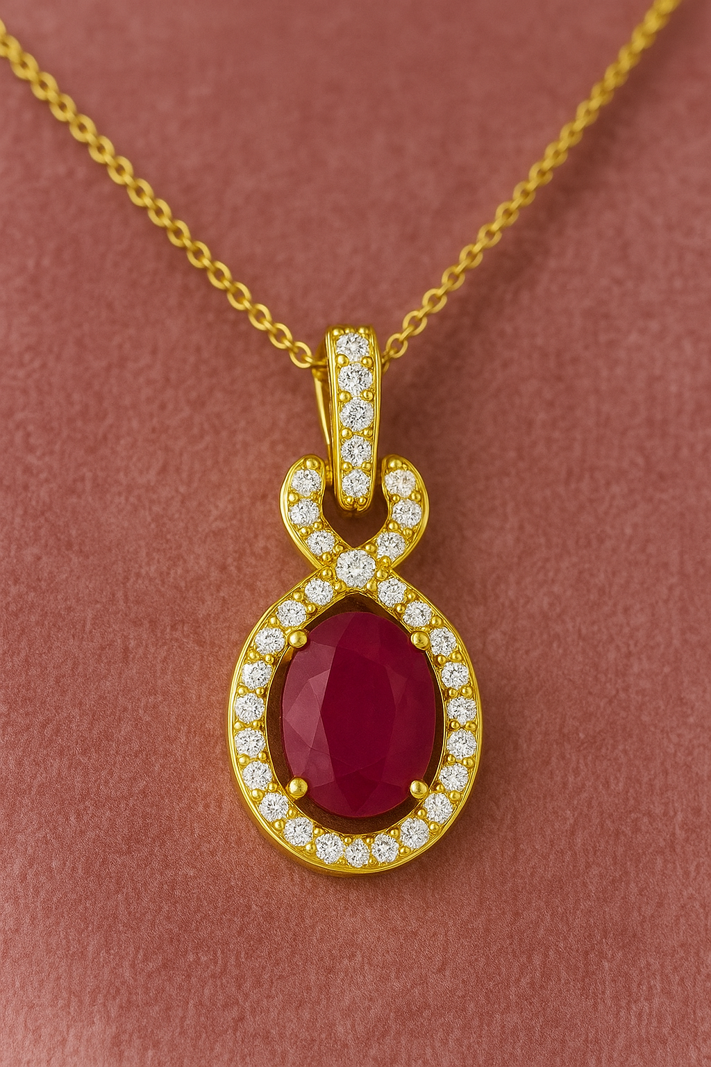  ✨ Custom Gemstone Halo Pendant – Crafted for Your Unique Style ✨