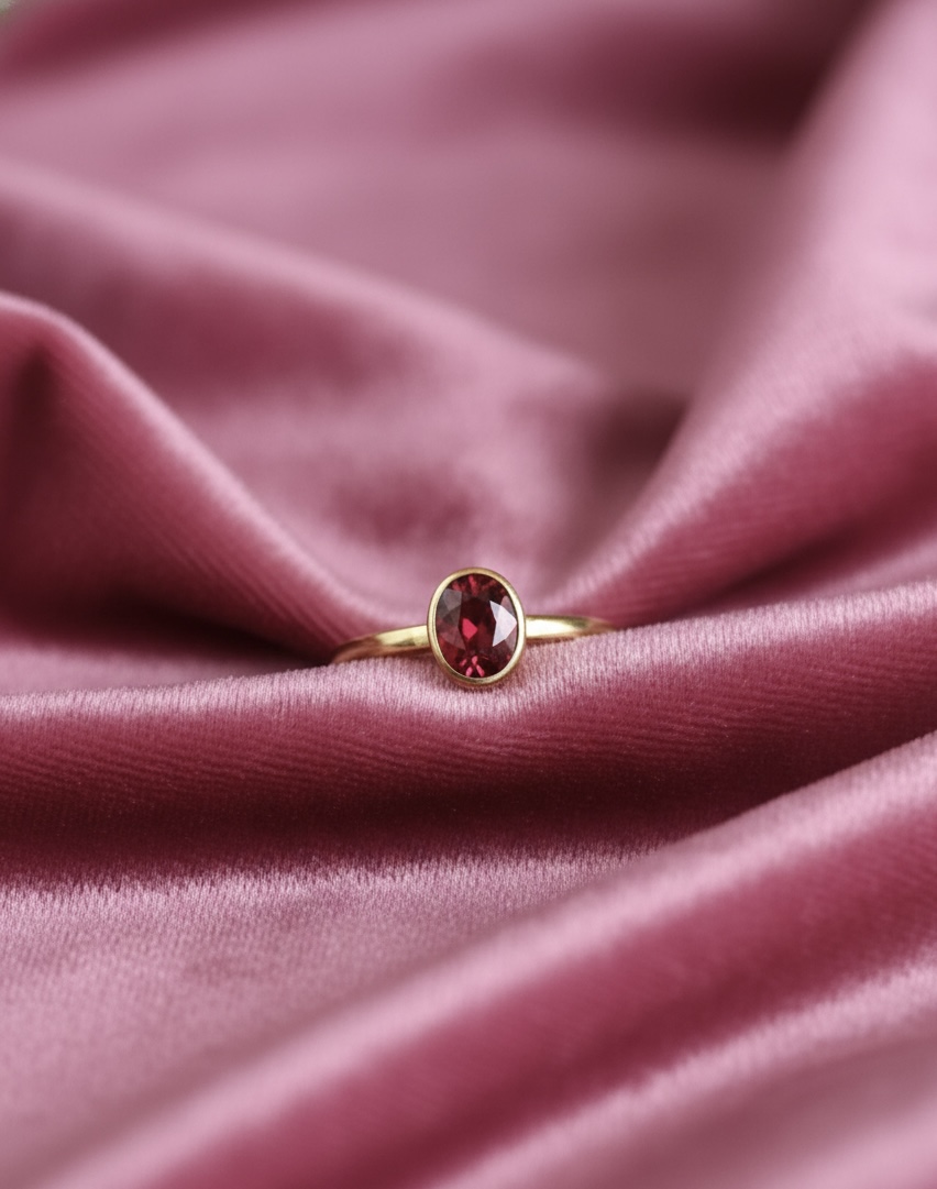💎 Natural Garnet Elegance Ring – Radiance in Every Glance