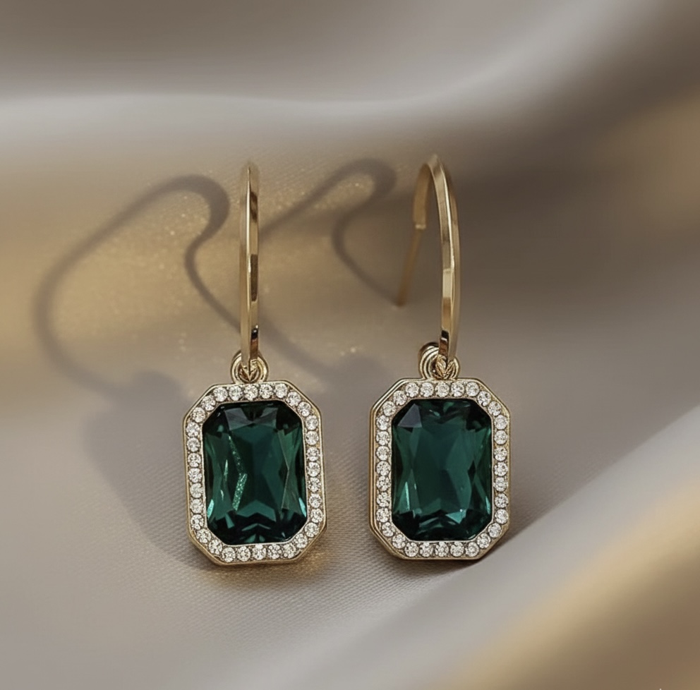 ✨ Green Tourmaline Luxe Drop Earrings – Pure Elegance, Perfect Glow ✨